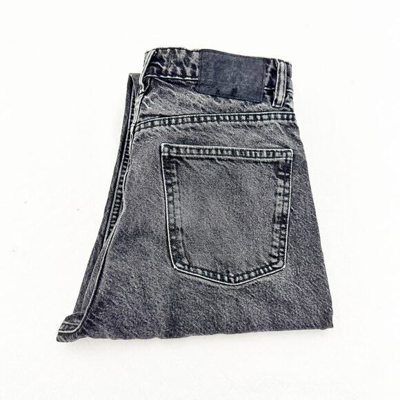Zara Black Acid Wash High Waisted Straight Leg Denim Jeans Size 8 - Picture 1 of 8